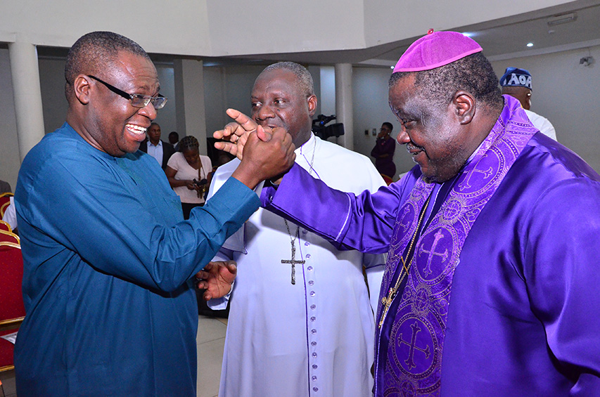 Barr. Samuel Kwamkur, CAN President His Eminence Arch Bishop Daniel Okoh, Arch Bishop Johnpraise Daniel